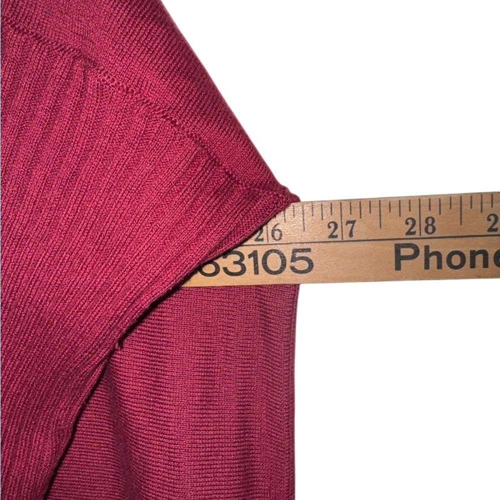 Peruvian Connection Oversized Pima Cotton Modal Knit Top XL Red Dolman Sleeve - Picture 9 of 11
